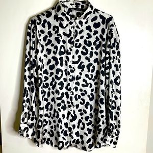 Zara Animal Print Woman Blouse - Size L (US)